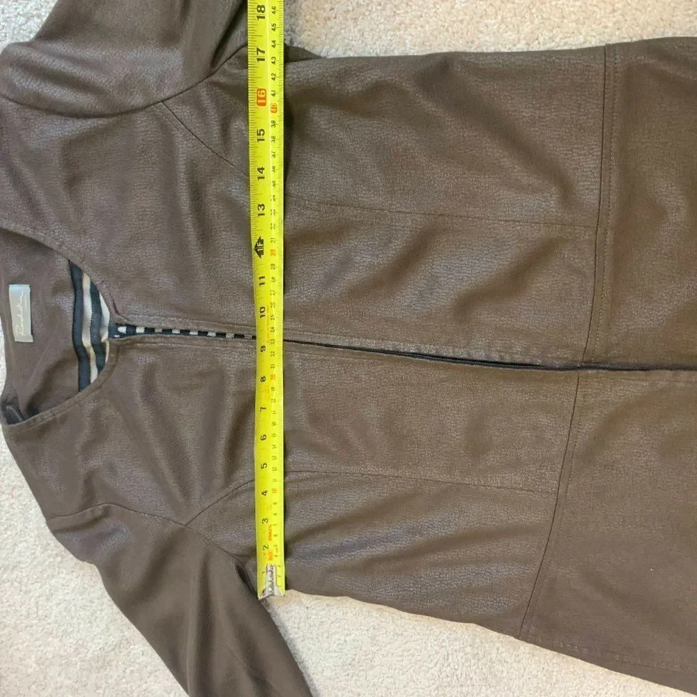 Rodika Zanian brown skirt jacket set sz 40